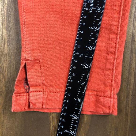 Pilcro and the Letterpress Womens Jeans Orange Fit Capri Cropped Cotton Blend 26 - Picture 9 of 12